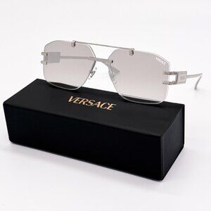 NEW VERSACE VE2275 1000/8V SUNGLASSES VE2275 10008V SILVER MOD 2275 1000/8V